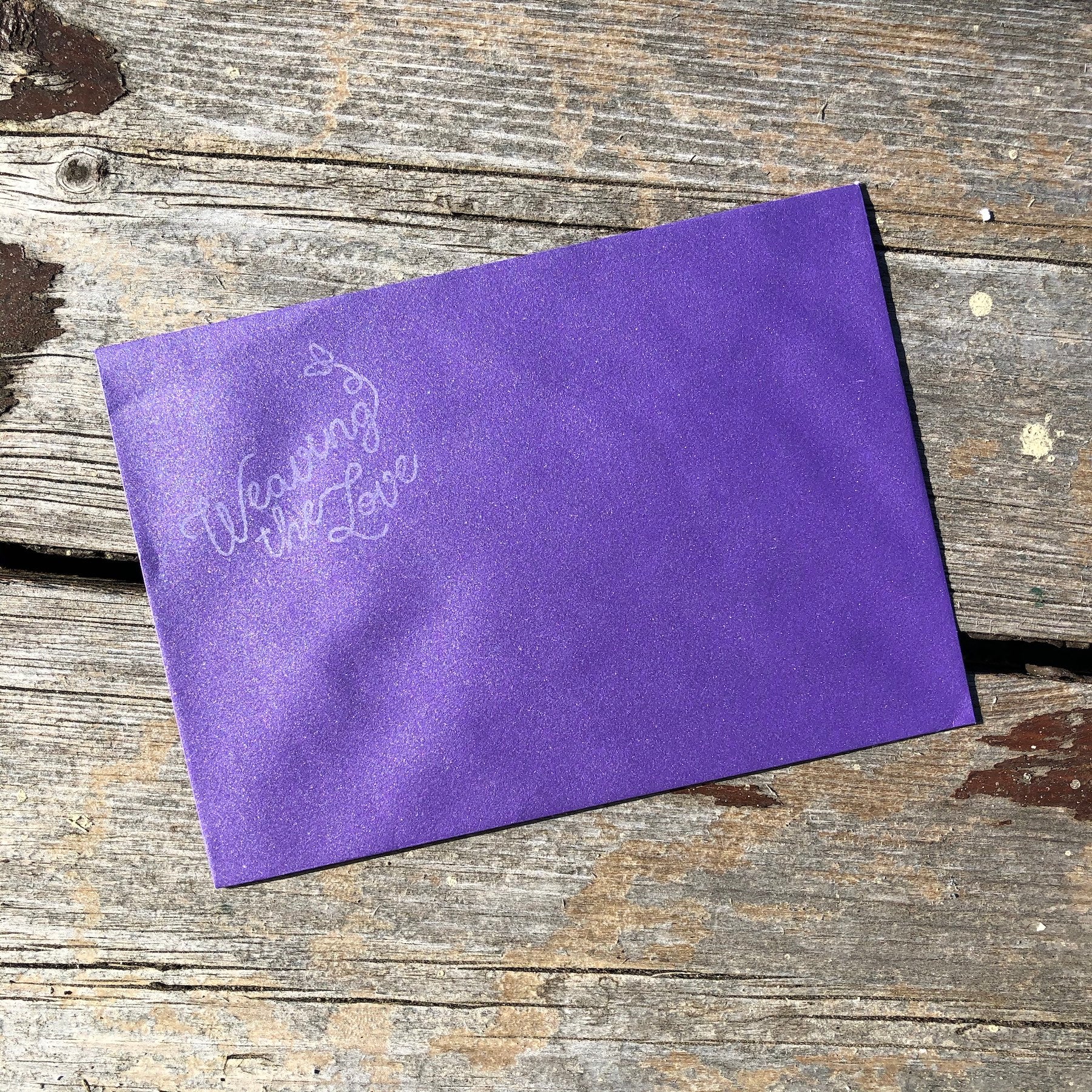 Handmade Scottish Greeting Card featuring Harris Tweed® Swirling Hearts Butterfly